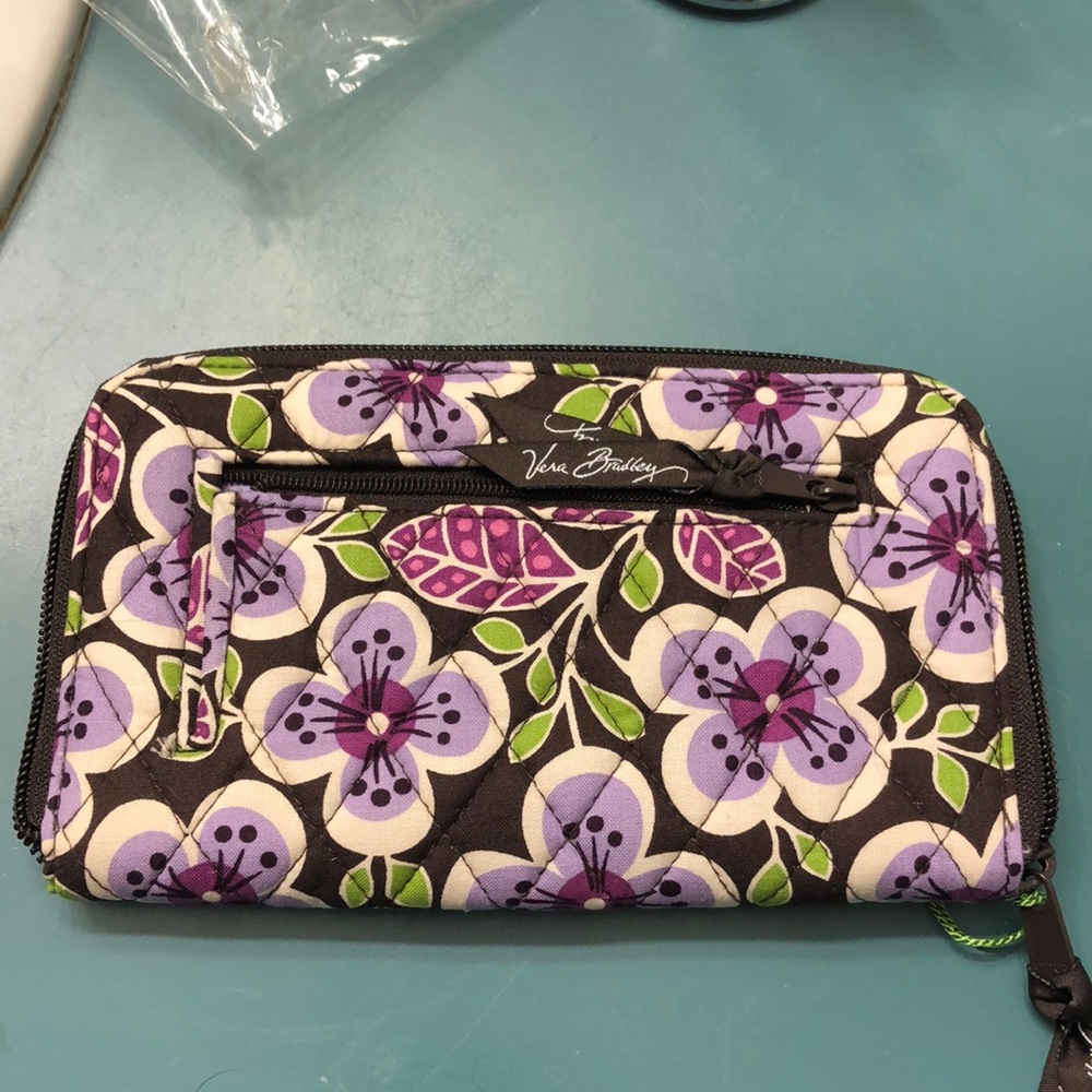 Vera Bradley plumb pedals zip around wallet. Brand new with tags.
